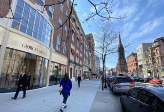 Boston's Newbury Street retail corridor. 