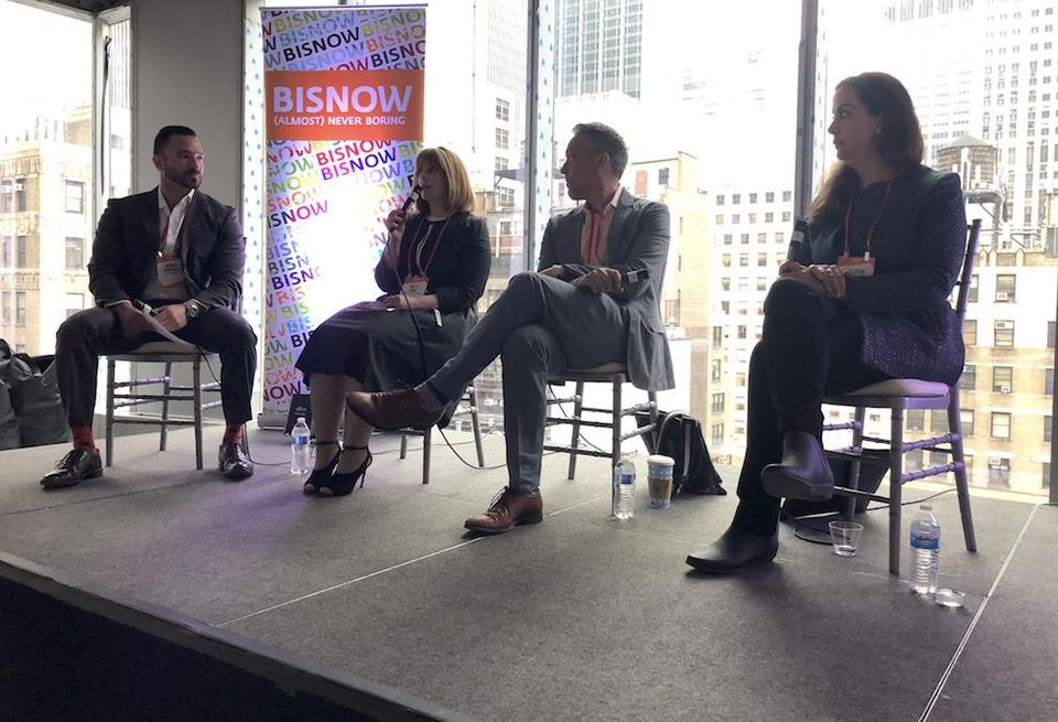 First American Title's Sohail Shahpar, Extell Development's Raizy Haas, L+M Development's Isaac Henderson and Taconic Investment Partners' Collen Wenke speak at Bisnow's NYC Hottest Investment Opportunities May 14, 2019.