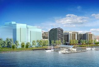 A rendering of Potomac 71, Phase 2 of MRP Realty and Florida Rock Properties' mixed-use project in the Capitol Riverfront