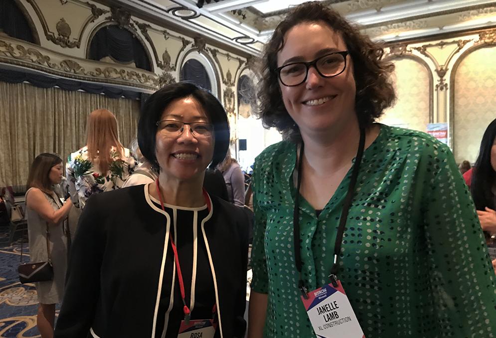 Bisnow Power Woman SmithGroupJJR principal Rosa Sheng and XL Construction Project Executive Janelle Lamb