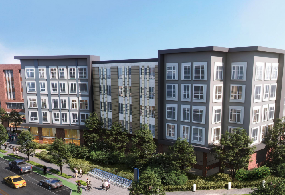 Rendering of Greystar's 35 Garvey St. development in Everett.