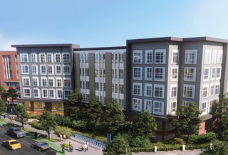 Rendering of Greystar's 35 Garvey St. development in Everett.