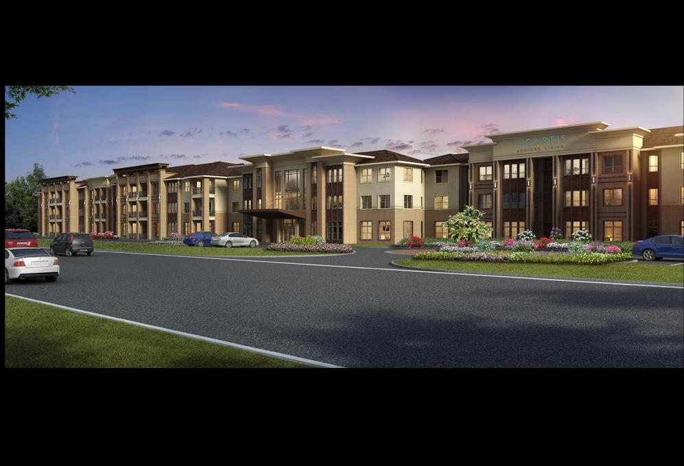 Healthcare real estate firm Caddis will open Heartis MidCities in Bedford in the winter of 2017. The 178-unit, 179k SF senior community will have independent living, assisted living and memory care care units. 
