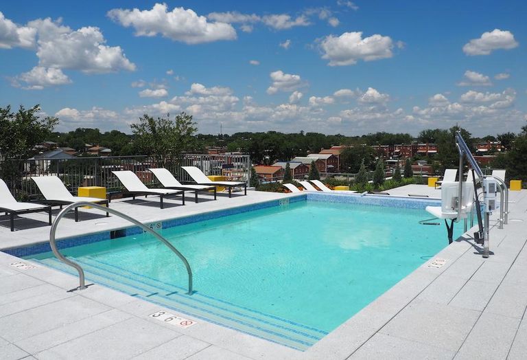 The rooftop pool at Modern at Art Place