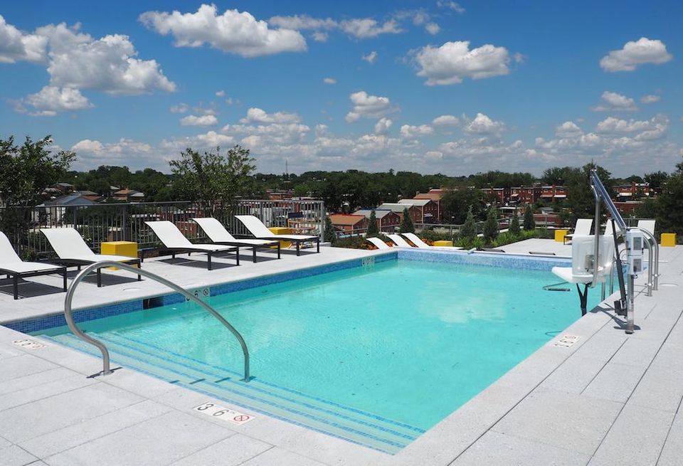 The rooftop pool at Modern at Art Place