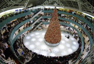 The Galleria Dallas' Ice Rink during the holidays.