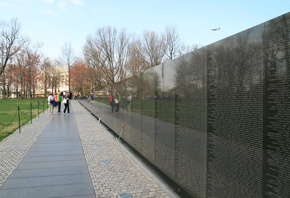 The Vietnam War Memorial on the National Mall in Washington, D.C. The Vietnam War Memorial on the National Mall in Washington, D.C.