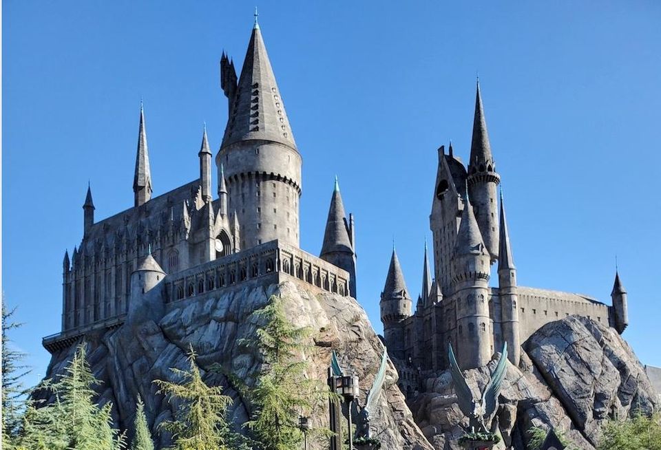 A castle at the Wizarding World of Harry Potter at Universal Studios Hollywood
