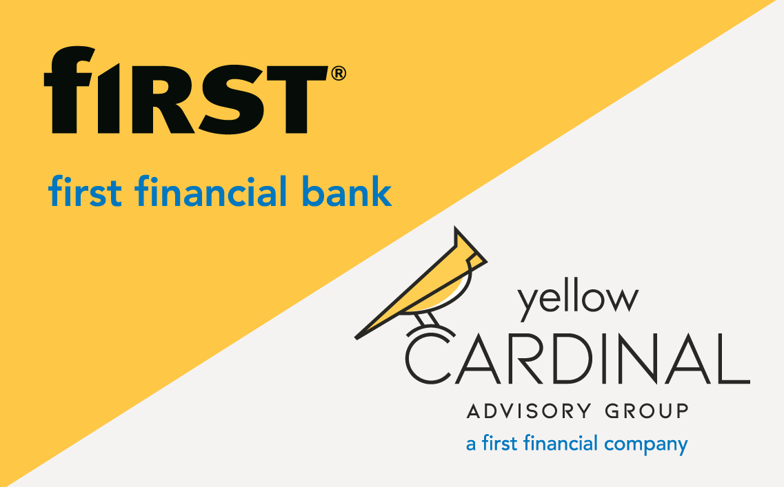 first financial bank/yellow cardinal advisory group logo