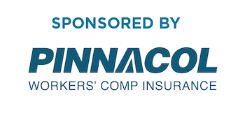Sponsored by Pinnacol Workers' Comp Insurance logo in blue text.