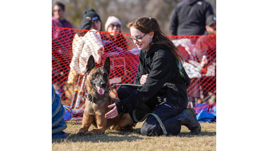 trainer with dog