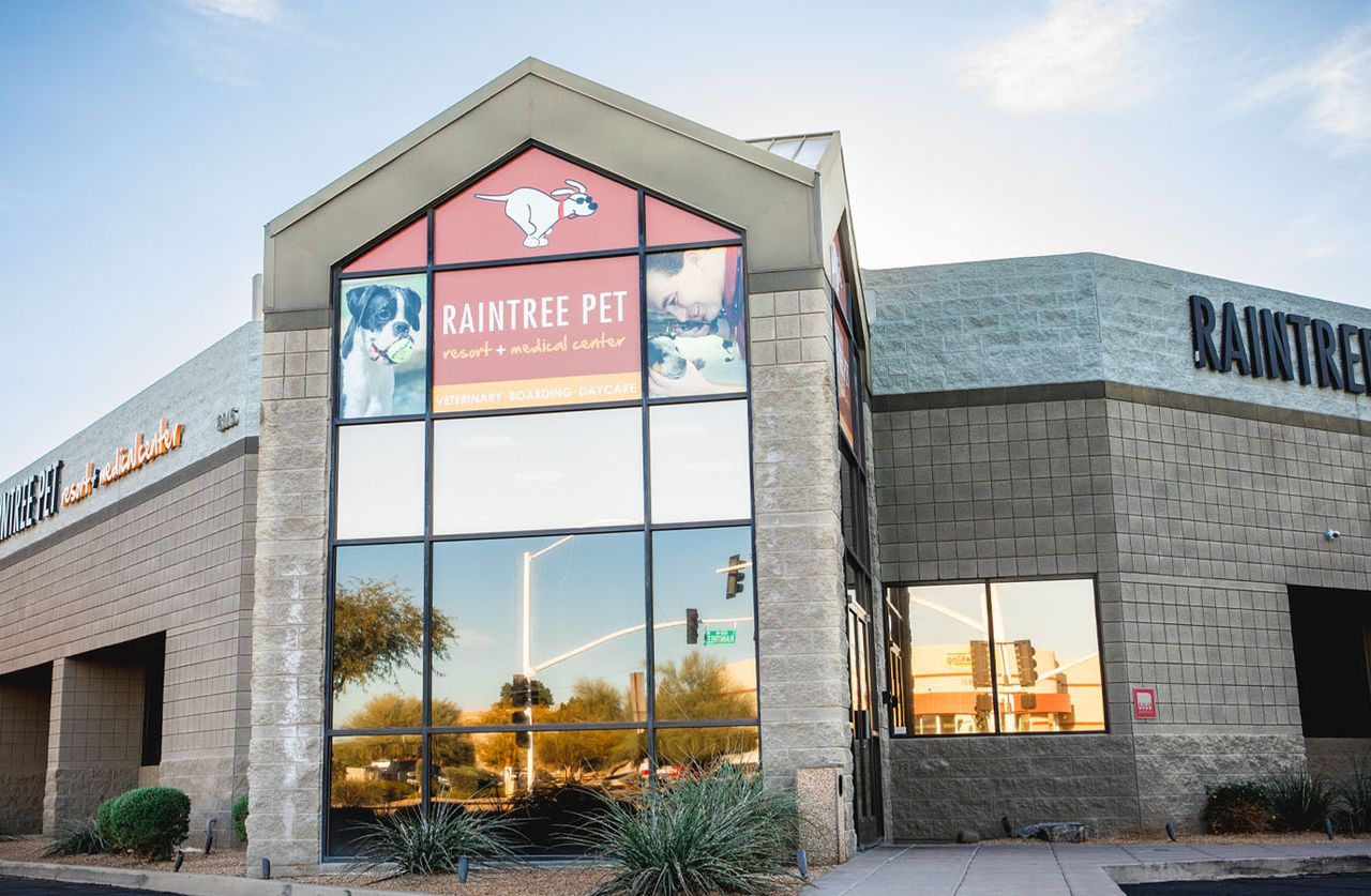 Raintree Pet Resort and Medical Center Building Entrance
