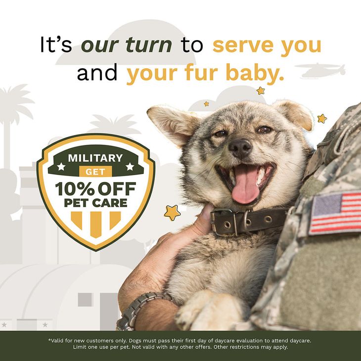 10% off Pet Care for military members, their spouses and veterans.