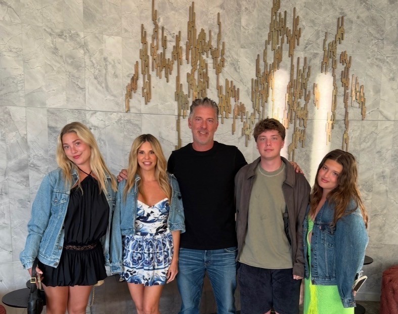 Nicole and Michael Simkins with their three kids, Jaden, Eli, and Harper (photo credit: courtesy of the Simkins family)