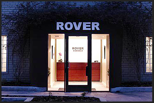 Rover Kennels office front door