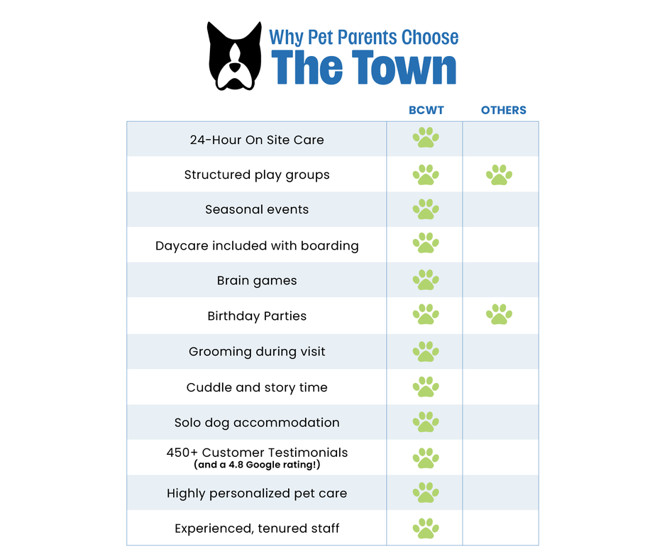 A comparison chart of Bowachicka Town vs Competitors
